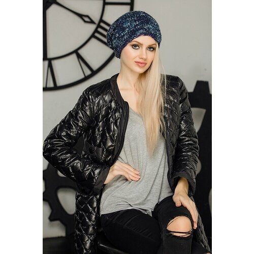 фото Шапка gulyann, размер 54-58, синий, серый