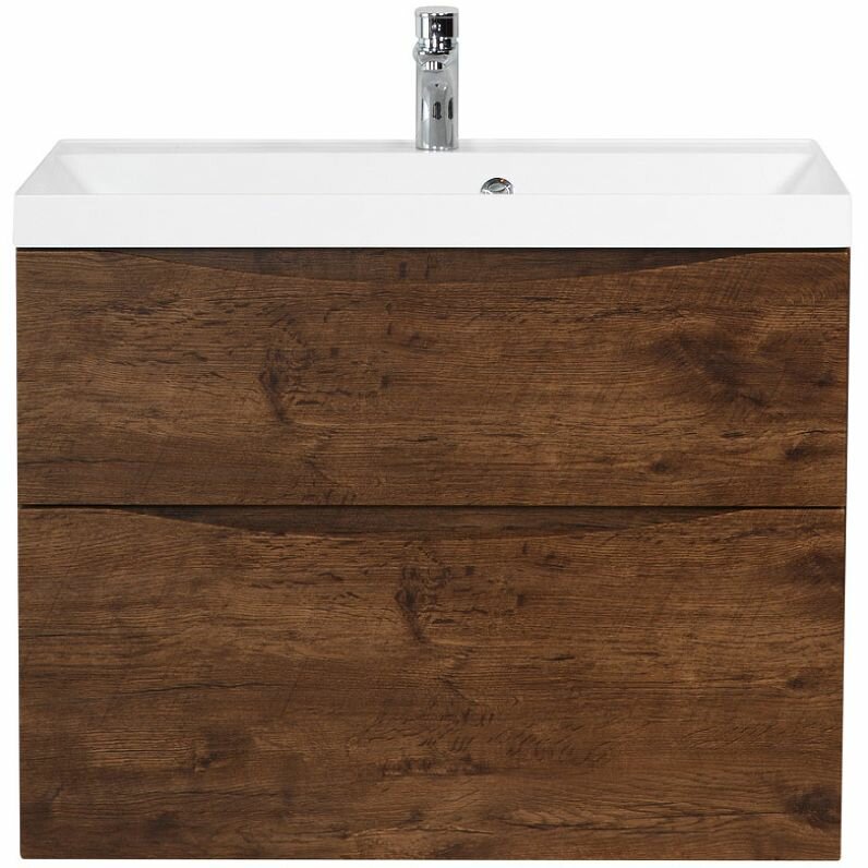 База под раковину подвесная с двумя выкатными ящиками BELBAGNO MARINO-650-2C-SO-RW-P 650x450x500 Rovere Moro