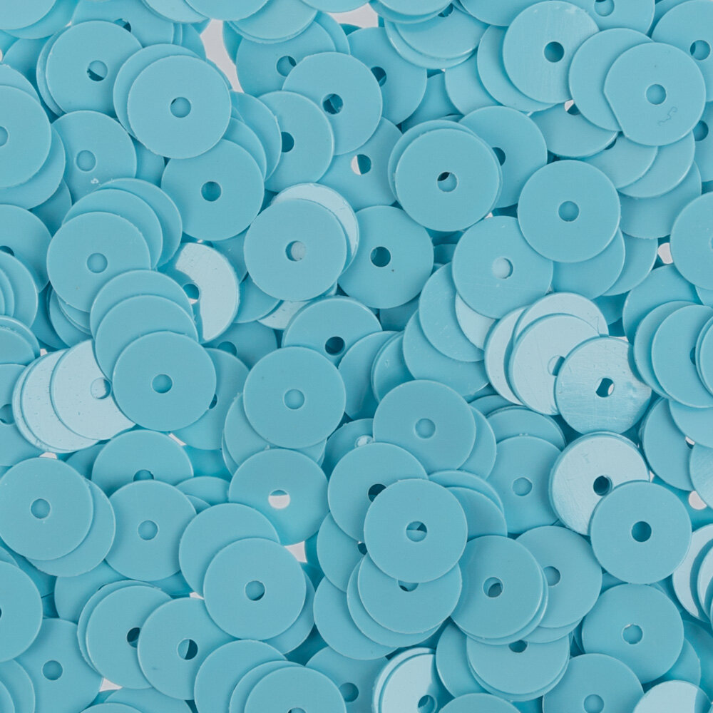 Пайетки "Zlatka" россыпью 6 мм, №009 светло-голубой, 5 уп по 10 гр