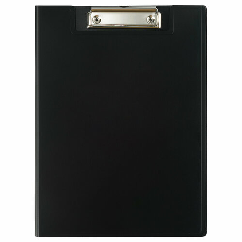 Папка-планшет с зажимом СТАММ А4, 1500мкм, пластик, черный папка планшет с зажимом стамм а4 1500мкм пластик черный