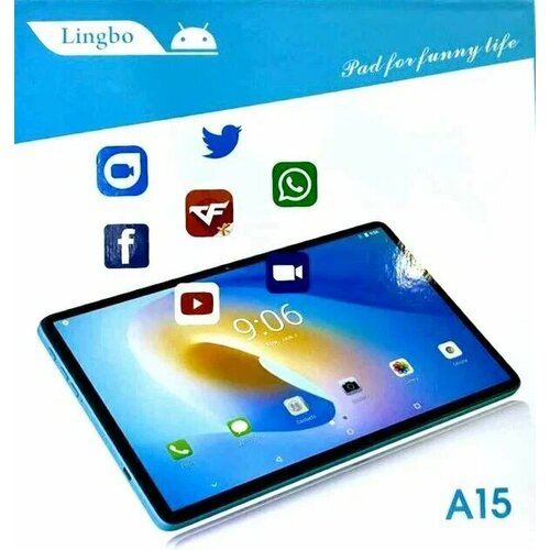 Планшет Lingbo A 15 с клавиатурой мышкой и чехлом цвет золотистыйПланшет для работы Планшет для игр 869000₽