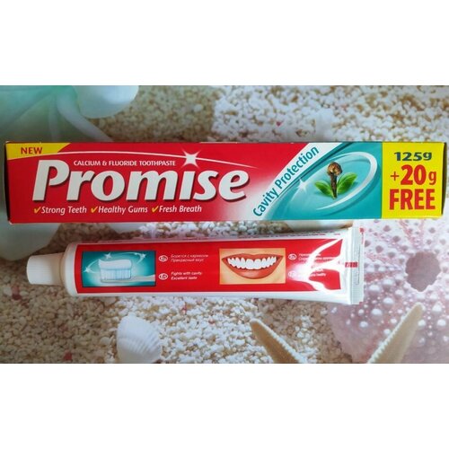 Зубная паста Promis / Промис зубная паста с фтором и кальцием, 145 гр/ 2 шт