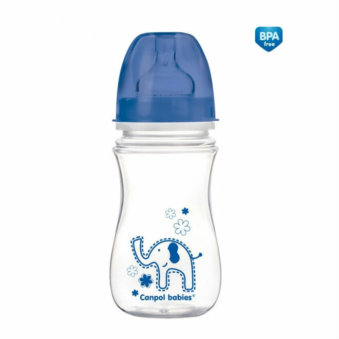 фото Canpol Бутылочка PP EasyStart с широким горлышком антиколиковая 3+ Colourful animals, 240 мл 1 шт