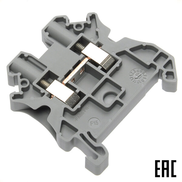 фото Клемма UT4 3044102 винтовая серая 4мм2 32А 1000В ширина 6,2мм Phoenix Contact