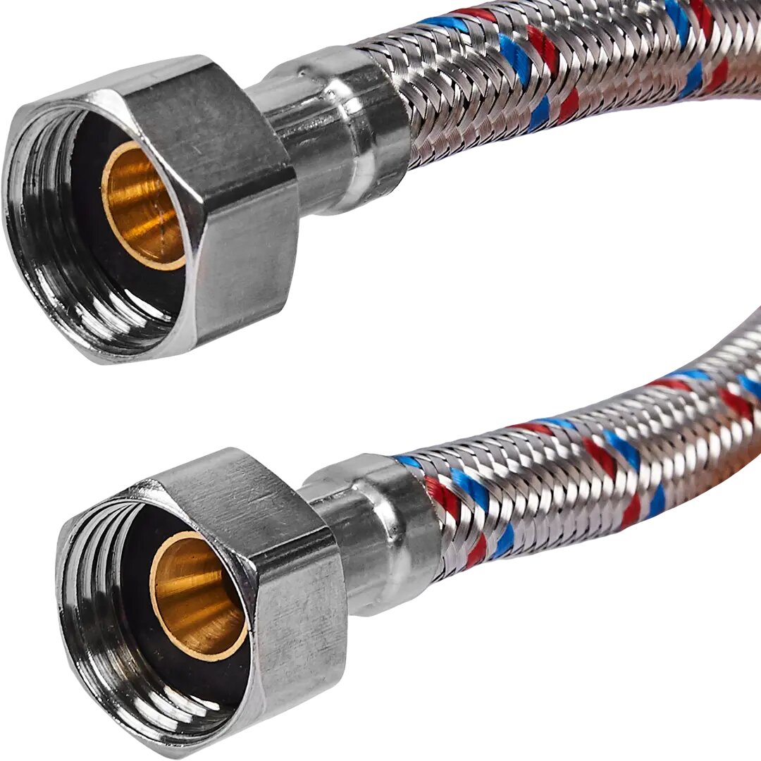 Гибкая подводка для воды ДТРД 30 см x 1/2" наружная-внутренняя резьба - фото №4