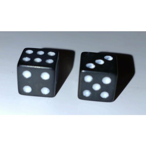 Игральные кубики/кости/ 8 мм. комплект из 2 штук. Чёрные. игральные кубики кости 8 мм комплект из 2 штук чёрные