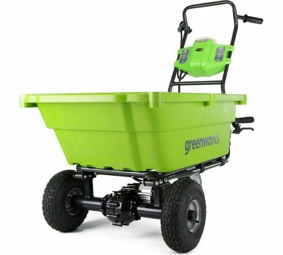 Тележка садовая Greenworks G40GCK4 самоходная, 40V, 106 л. - фотография № 1