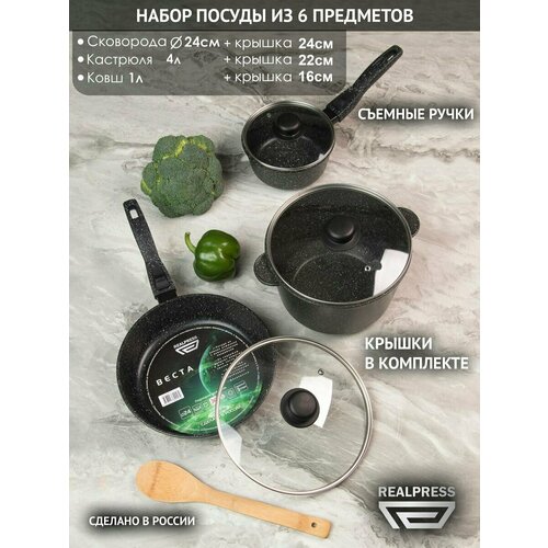 Набор посуды с антипригарным покрытием