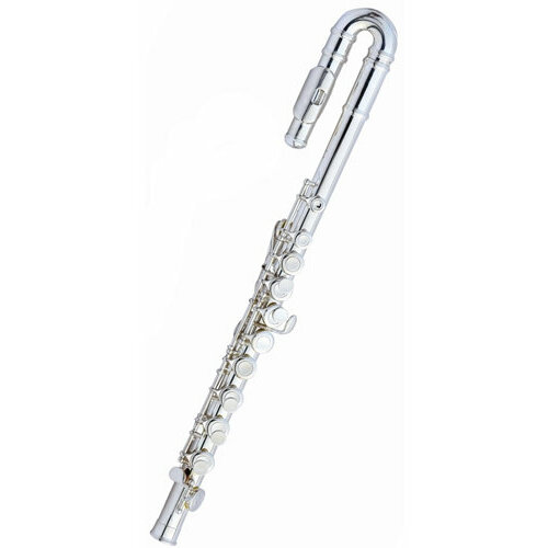 flutes 765 quantz vigore professional series open hole flute b foot split e c trill d roller 925 sterling silver headjoint Flute Artemis RFL-321S - Student silver-plated flute with curved headjoint, range to low D#, offset G, split E mechanism and closed holes.