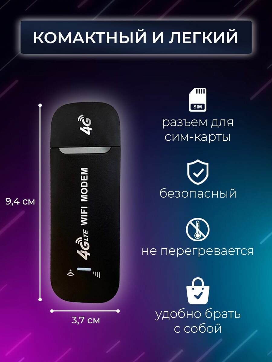 Беспроводной модем 3G 4G LTE usb + WI-FI white роутер Любой оператор 4G Pro Series X точка доступа