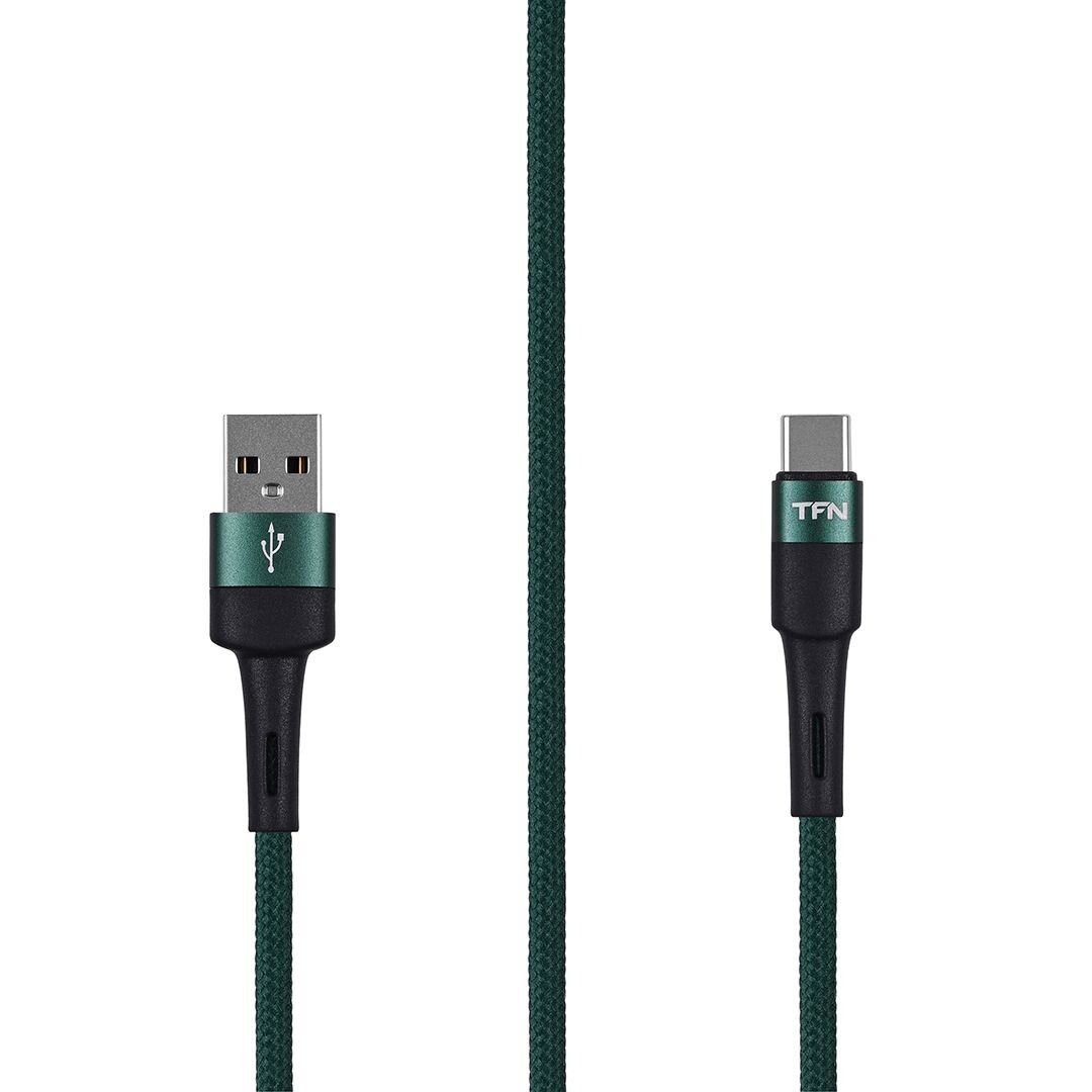 TFN Кабель USB - Type-C, ENVY, 1.2м зеленый (Зеленый)