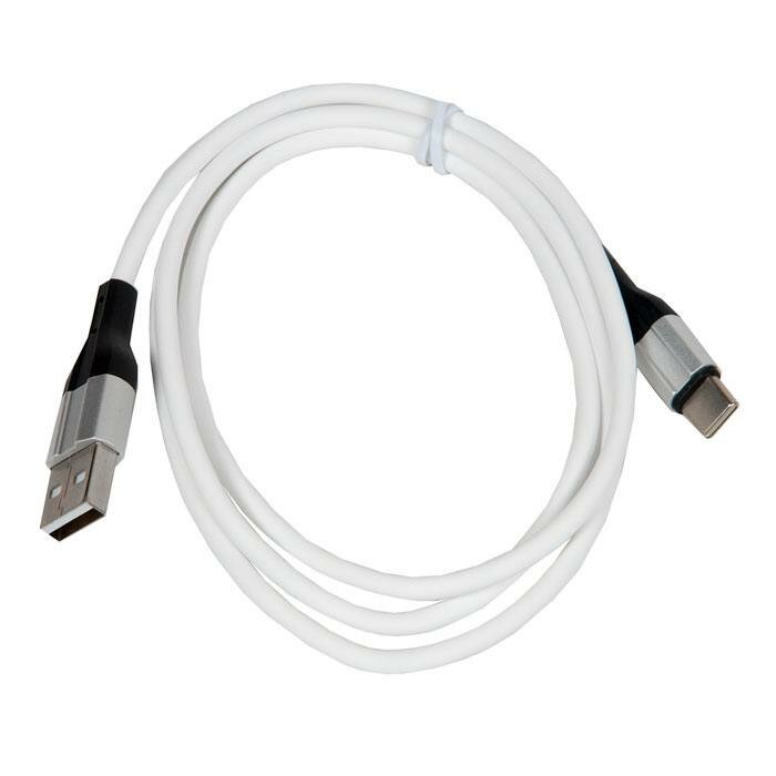 Аксессуары / Кабель USB HOCO X72 Creator silicone для Type-C, 3.0А, длина 1.0м, белый