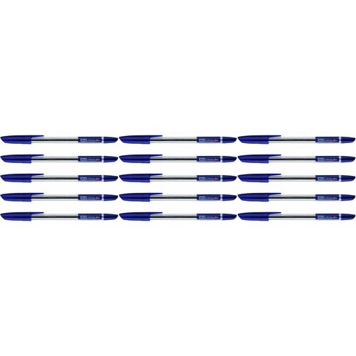 Linc Ручка шариковая 0,7мм, синяя, 15 шт ручки шариковые черные набор 50 шт linc corona plus наконечник конус 0 7 мм