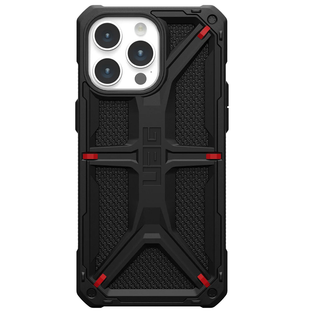 Чехол Uag Monarch Kevlar для iPhone 15 Pro Max чёрный кевлар (Kevlar Black)