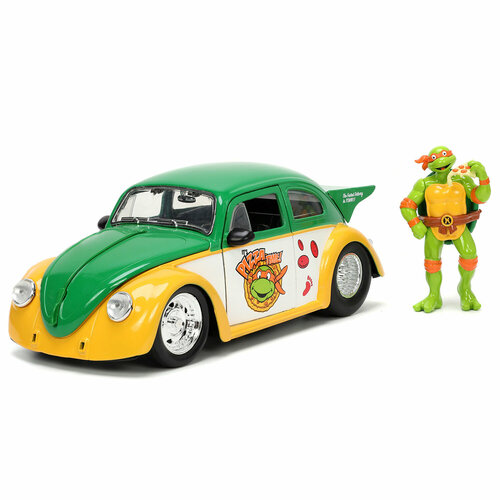 Набор Jada Toys TMNT HWR VW Drag Beetle w/ Michelangelo Figure 34018 -1959 VW Drag Beetle набор jada toys tmnt hwr vw drag beetle w michelangelo figure 34018 1959 vw drag beetle