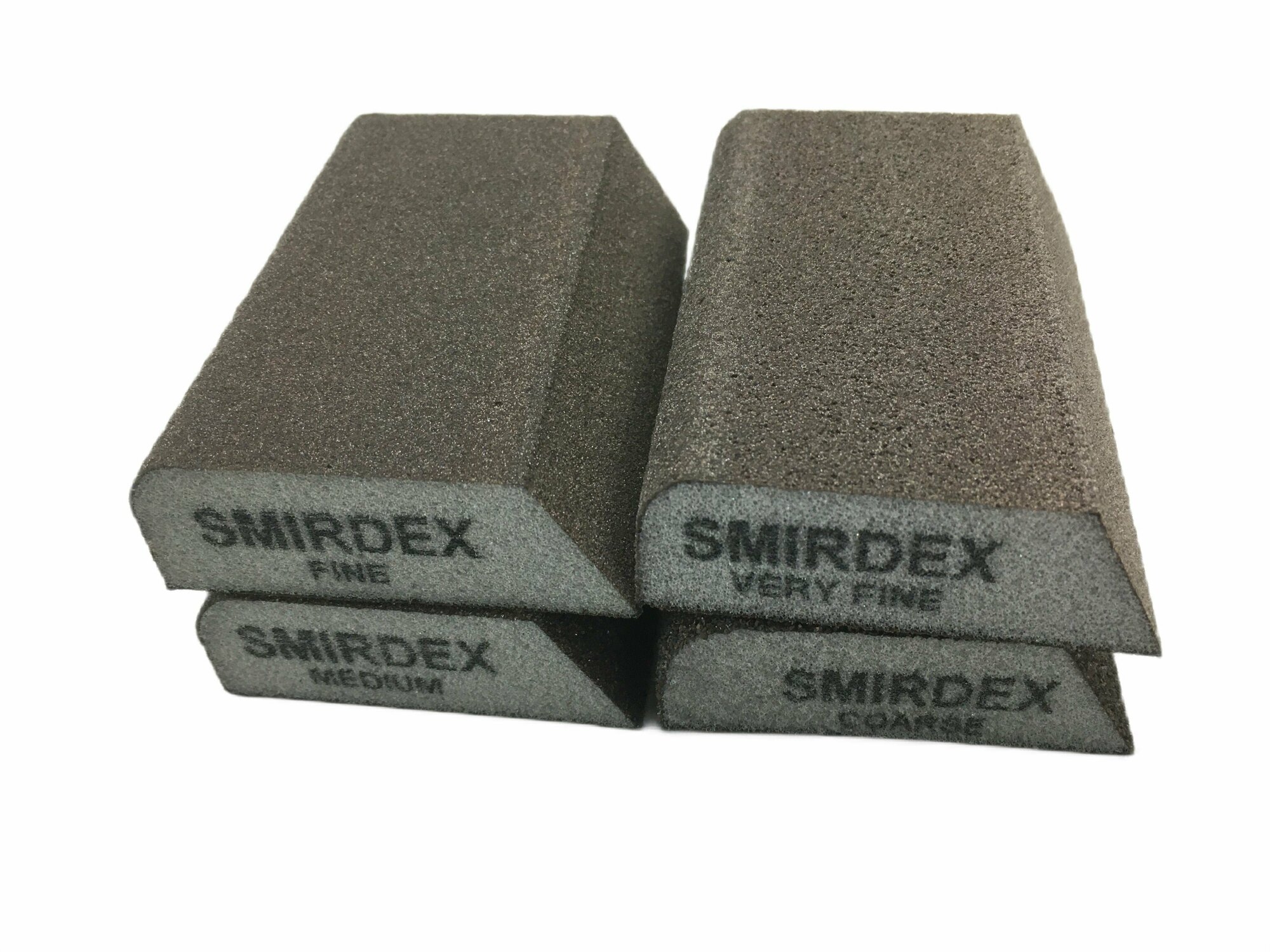 Набор губок шлифовальных комбинированных 4х4 Smirdex 920 100х70х25 мм Coarse-Medium-Fine-Very Fine 4 шт.