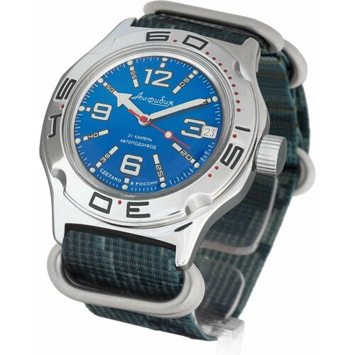 Наручные часы Восток Амфибия, зеленый наручные часы восток амфибия механические с автоподзаводом амфибия 100316 blue синий