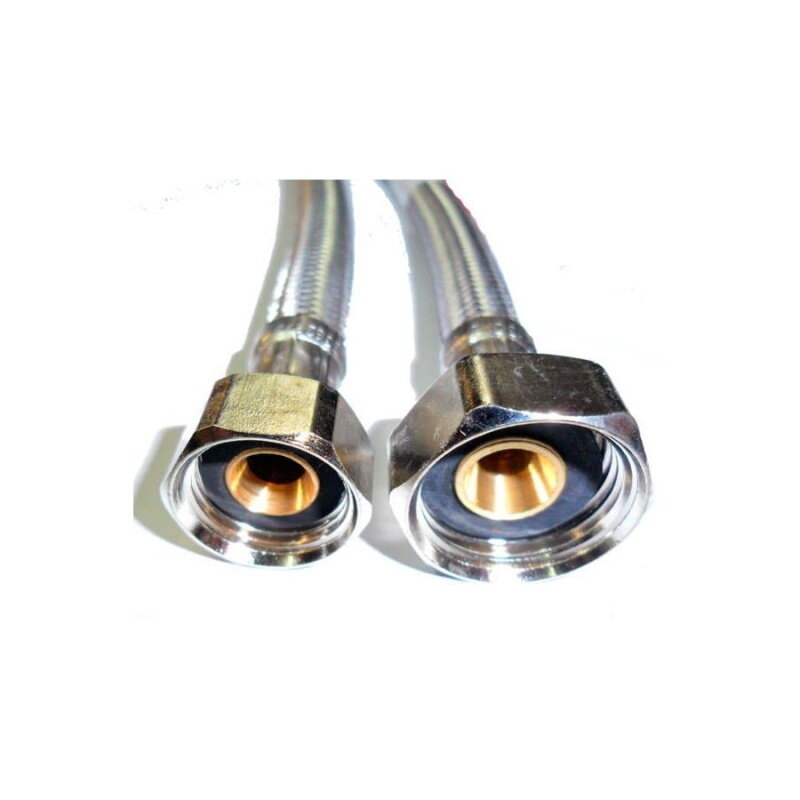 фото Гибкая подводка Tucai 3/8"-1/2", 30см, в стальной оплетке, внутренняя резьба-внутренняя резьба