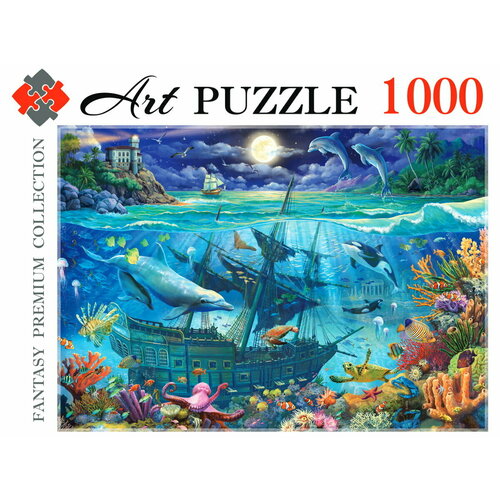 пазлы 1000 элементов ф1000 0049 котики и голландский натюрморт Пазл Artpuzzle 1000 деталей: Ночь в океане