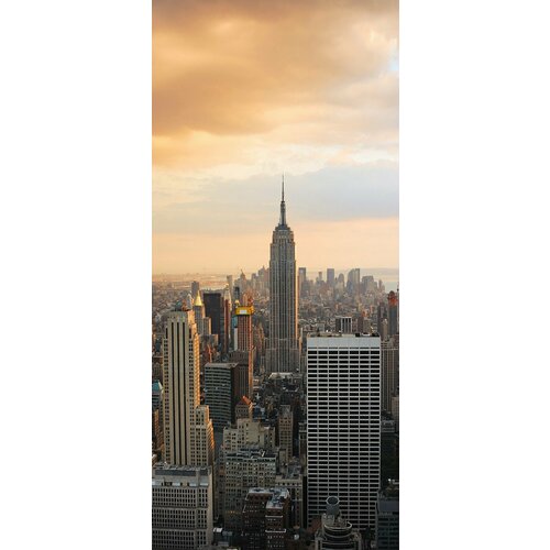 фотошторы нью йорк манхэттен ш150xв285 см 2шт атлас на тесьме Самоклеящиеся фотообои Нью-Йорк Манхэттен горизонт, размер: 90x200 см