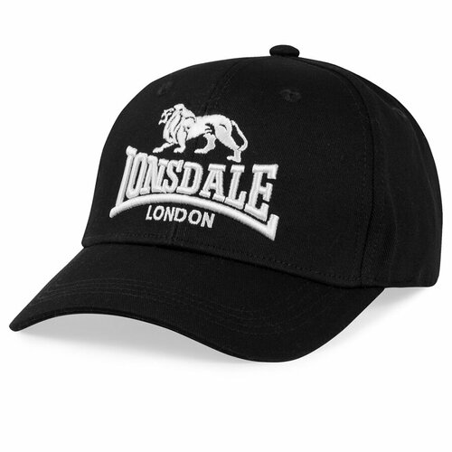 Бейсболка LONSDALE Кепка Lonsdale Salford черно-белая, размер 56-59, черный