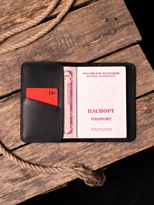 Обложка для паспорта RANCHO, черный