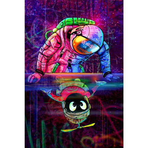 Интерьерная картина с изображением космоса на холсте, размер 30x45 см