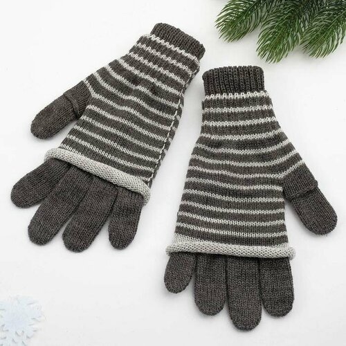 перчатки снежань размер 18 серый Перчатки СНЕЖАНЬ, размер 18, серый