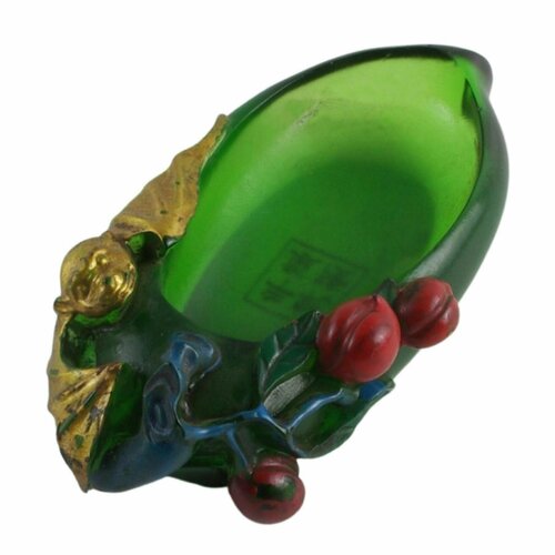 Курительница для благовоний Летучая мышь. Цветное стекло. Китай, вторая половина XX века. декоративный чайник драконы в тибетском стиле бронза прочеканка китай вторая половина xx века