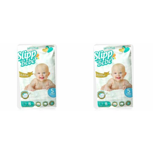 Slipp Bebe Детские подгузники Junior,8 шт,2 упаковки