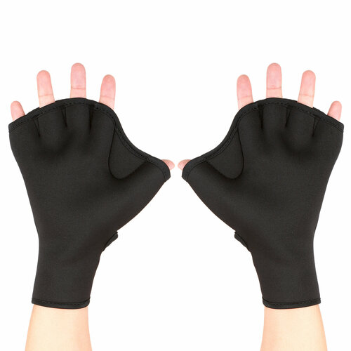 Перчатки для плавания из неопрена толщиной 2,5мм размера S черного цвета, 2шт в комплекте