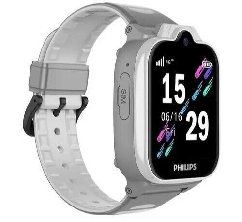 фото Детские смарт-часы Philips Kids W6610 темно-серый/темно-серый (ctw6610dg/00)