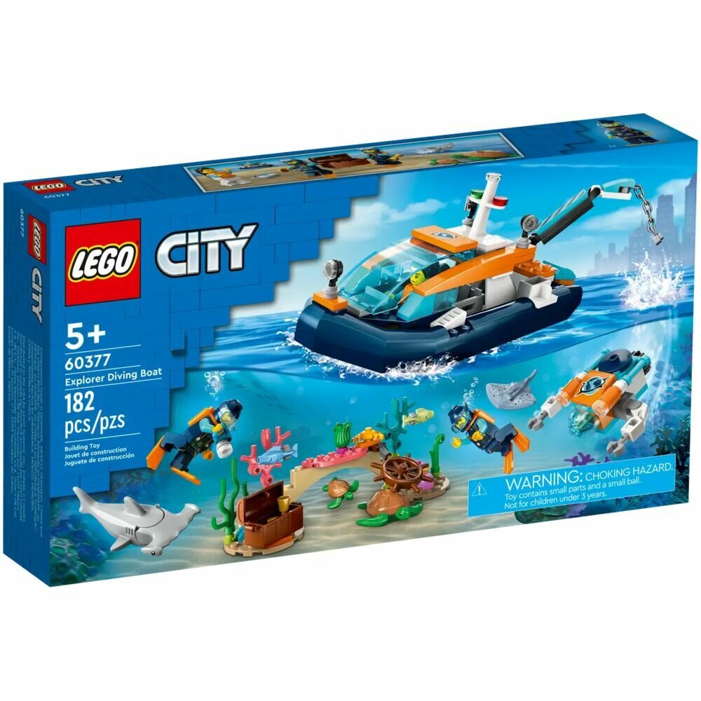 Пластиковый конструктор LEGO City Исследовательская водолазная лодка 60377