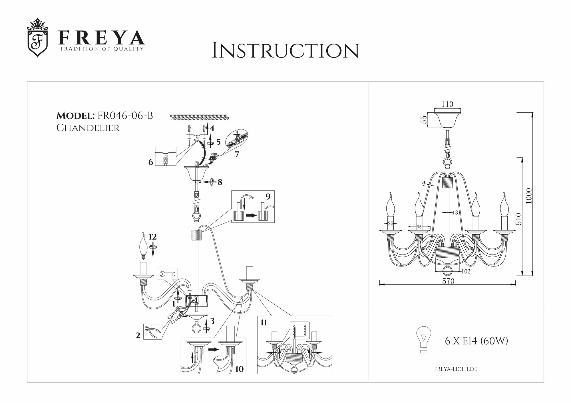 Подвесная люстра Freya - фото №12