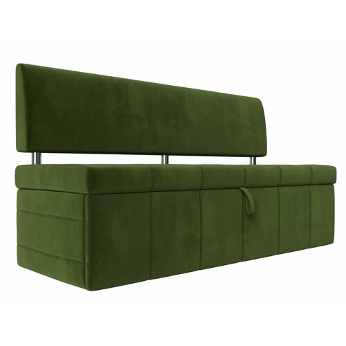 Кухонный прямой диван-кровать Стоун, Микровельвет зеленый