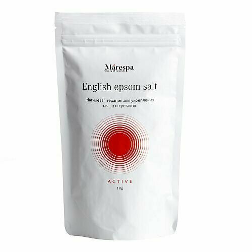 Соль для ванны English epsom salt с натуральным эфирным маслом розмарина и мяты 1000 г
