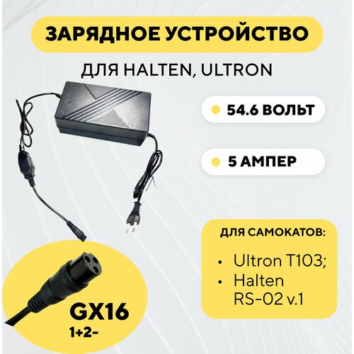 Зарядное устройство для электросамоката Ultron T103, Halten RS-02 v.1 (48V, 5A)