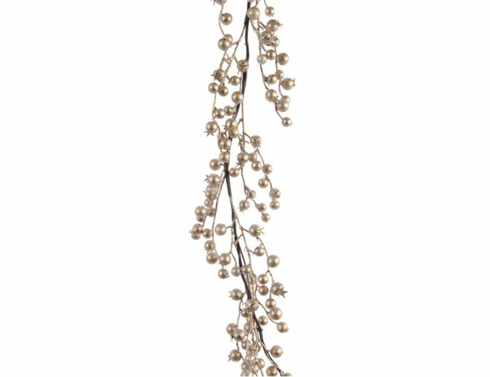 фото Декоративная гирлянда жемчужный боярышник, золотая, 180 см, Kaemingk 620069
