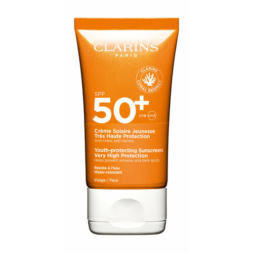 Солнцезащитный крем для лица против морщин Clarins Youth-protecting Sunscreen Very High Protection SPF 50 50 мл 3910₽