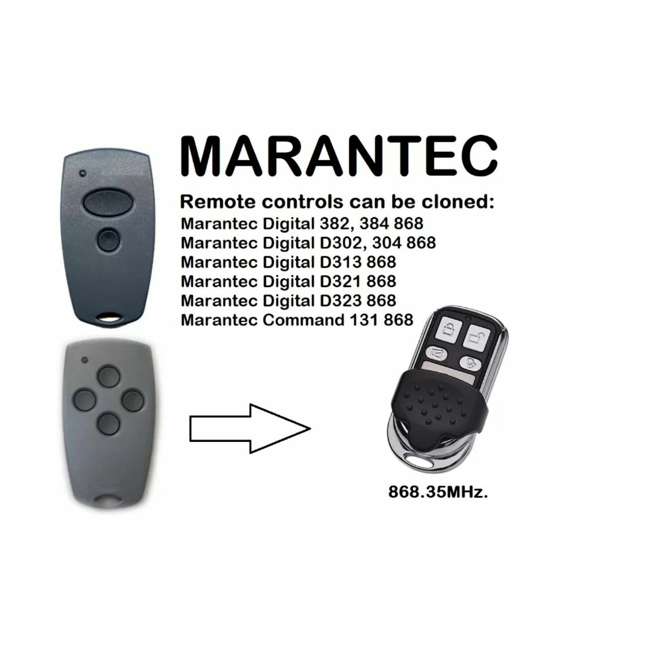 Пульт Apollo HM, для ворот и шлагбаумов, 868МГц, IP44, питание от батареек — фото 1