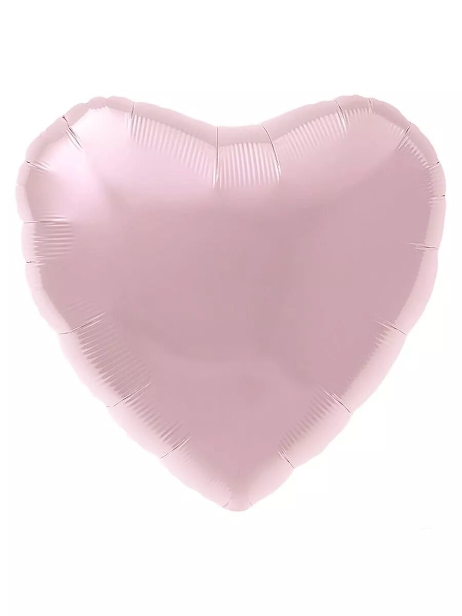 Сердце Нежно-розовый, фольгированный шар (19"/48 см ) 1 шт. / AGURA, Россия