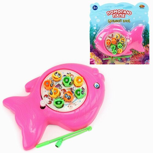 Игра настольная ABtoys Помогаю Папе Рыбалка Большой улов заводная розовая PT-01404розовая 163₽