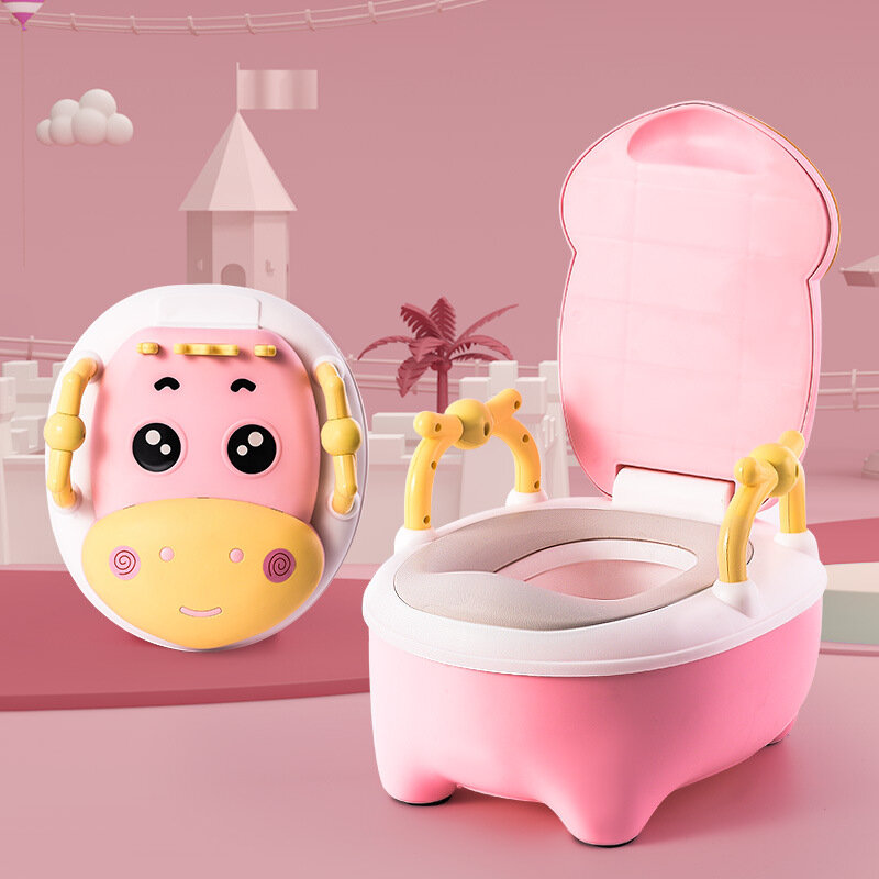 Детский туалет Lulu Deer Basic, розовый, искусственная кожа