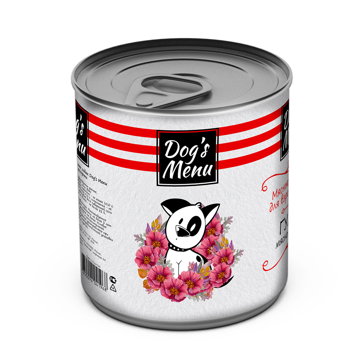 Dog`s Menu 750 г консервы для взрослых собак гуляш мясное ассорти 1х6 — фото 1