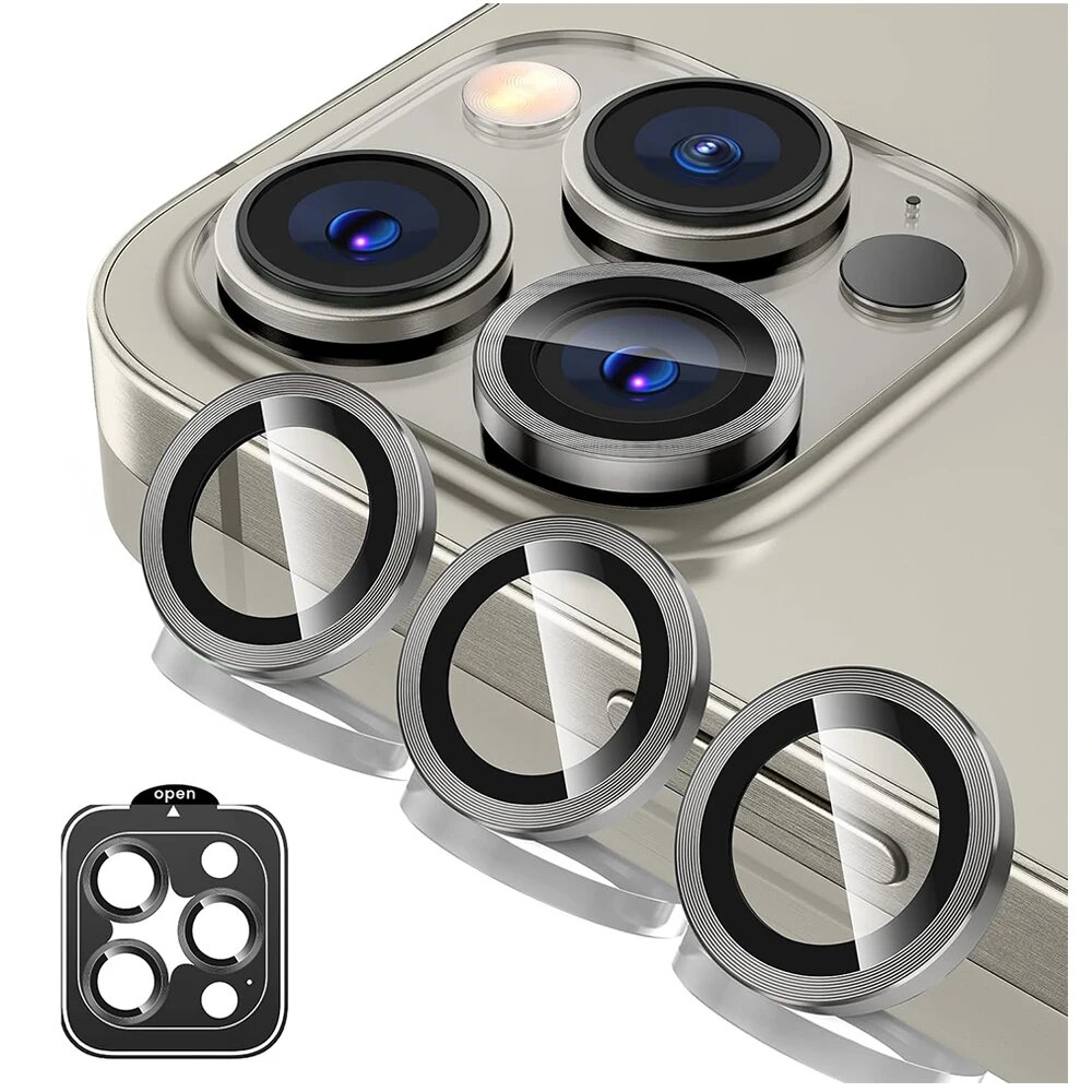 Защита камеры iPhone 14 Pro, серая