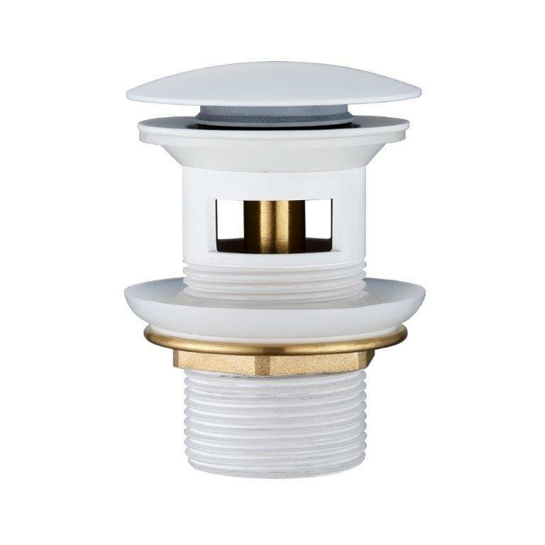 Донный клапан для раковины с переливом, белый Elghansa WASTE SYSTEMS WBT-122-White