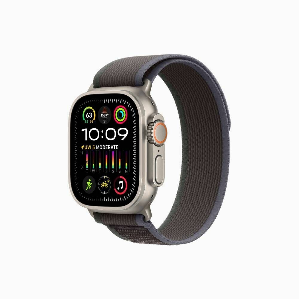 Умные часы Apple Watch Ultra 2 49 мм Titanium Case GPS + Cellular, Blue Black Trail Loop, размер ремешка M/L