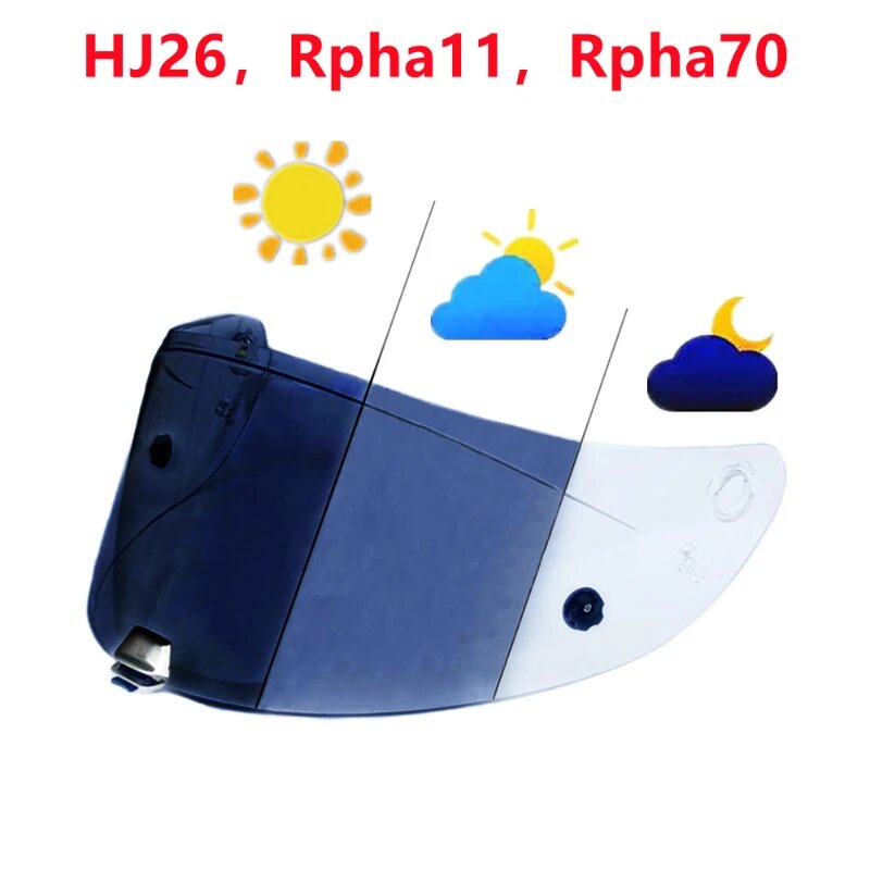 HJ-26 козырек для мотоциклетного шлема для HJC RPHA 11 RPHA 70 HJ-26 HJ-26ST анти-УФ-защита от царапин пылезащитный ветрозащитный щиток мотозапчасти, Photochromic A