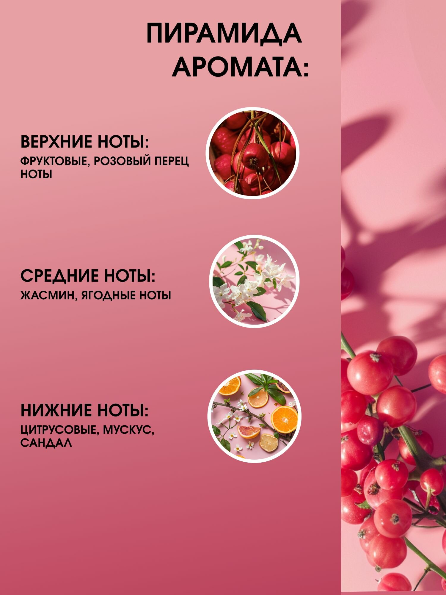La Fabrique, Гель для душа женский парфюмированный с ароматом розового перца и жасмина 460 мл — фото 1