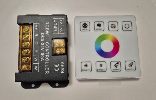 Изображение товара Контроллер с пультом для RGB/RGBW ленты 50А 5-24V 250-1200W